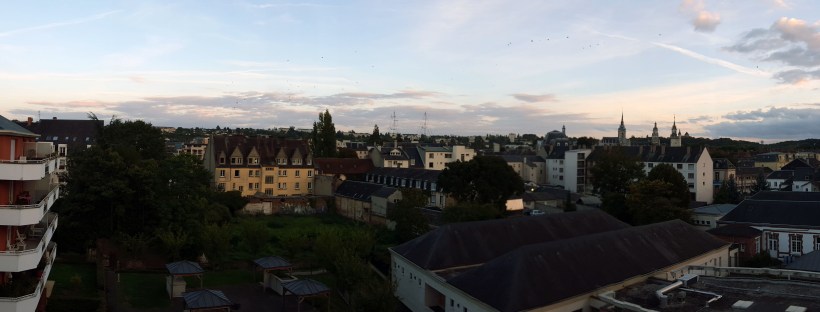 Panoramic view from my AirBnB's living room.