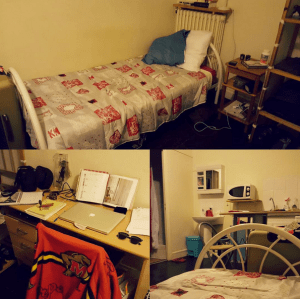 Making my little studio mine--my first night in my first apartment